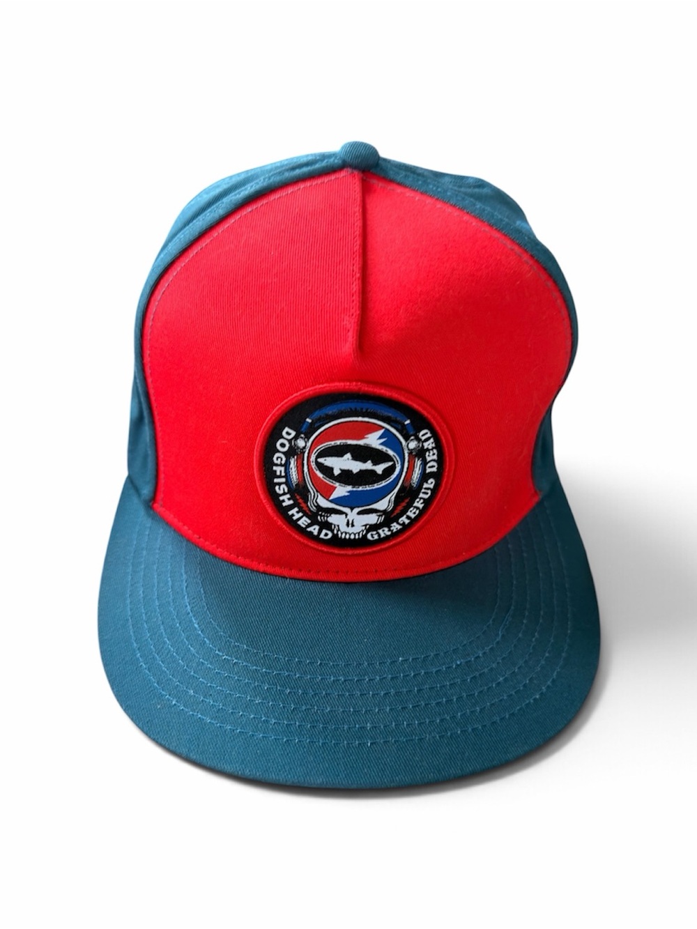 Grateful Dead Red & Teal Two-Tone Snapback Hat